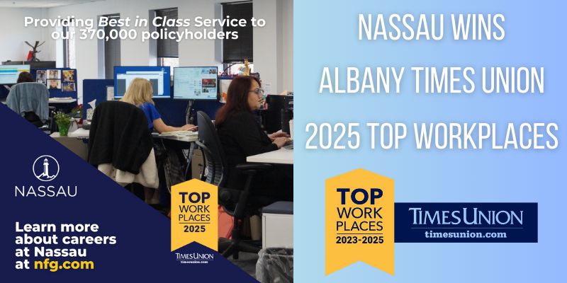 Nassau Wins Albany Times Union 2025 Top Workplaces